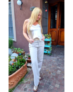 Musculosa lencera satén natural - ALADA