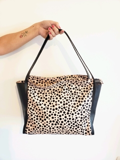 Cartera lunares Negro/Nude