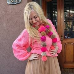 Sweater manga globo coral - comprar online