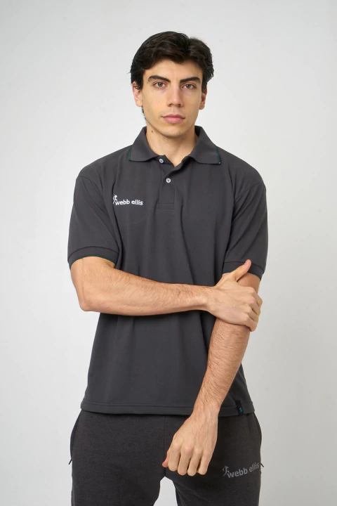 Chomba de Pique NIZA - Gris C/ Vivo Verde - comprar online