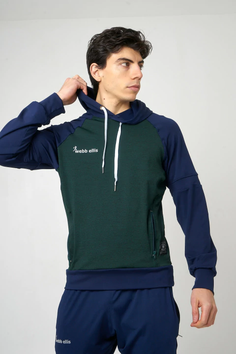 Canguro de Microfibra c/lycra - Verde c/ Azul Marino - comprar online