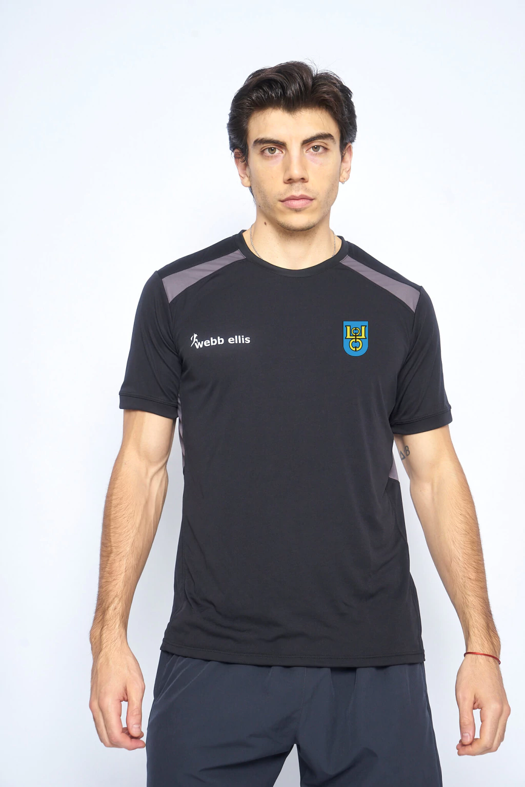 Remera Dry Fit INDIA Negro C/ Gris - Los Cedros