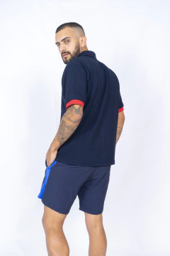 Bermuda de Microfibra PARÍS - Azul Marino c/Francia - comprar online