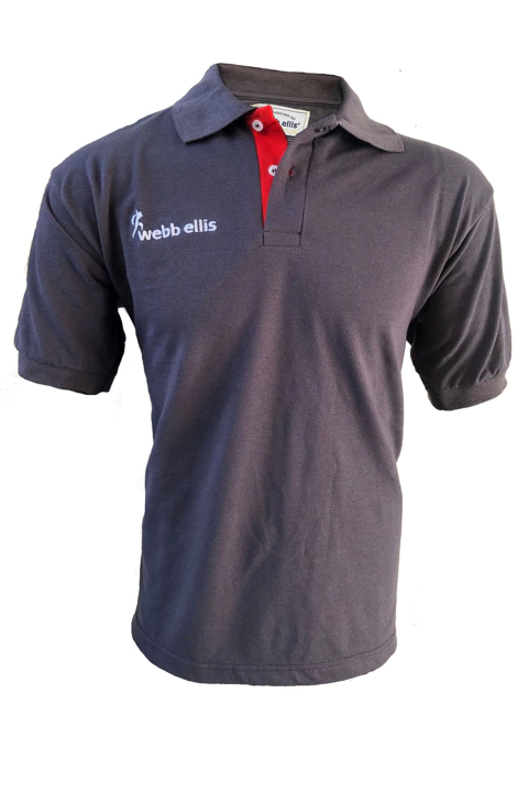 Chomba de Piqué NIZA - Gris c/rojo - comprar online