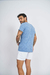 Remera Algodón Jaspeada - Azul Melange - Webb Ellis Shop