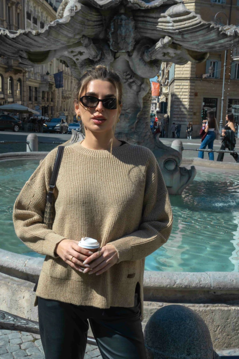 Sweater Praga Camel Claro - comprar online