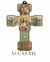 Lamina Cruz Oro Jesus Misterios Souvenirs Italy 23x14cm en internet