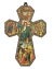 Lamina Cruz Oro Jesus Milagros Souvenirs Italy 21x14cm - comprar online