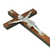 Cruz De Madera Cristo Metal Plateado con pie 15cm Importado de Italia - buy online