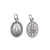 10 Medalla virgen Milagrosa de 18 mm Plateada ovalada ondas