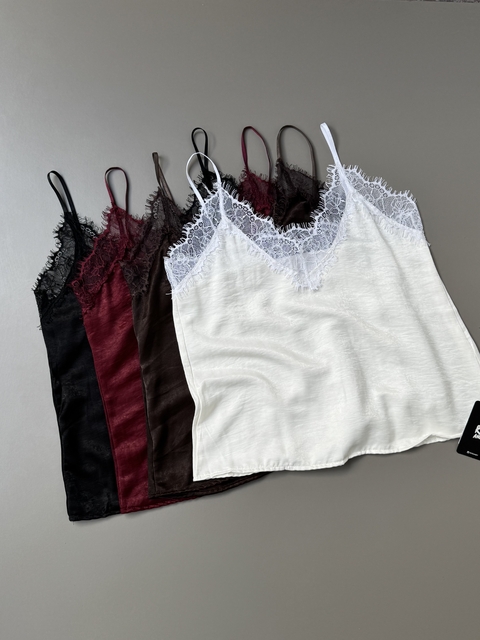 Musculosa saten lingerie - comprar online