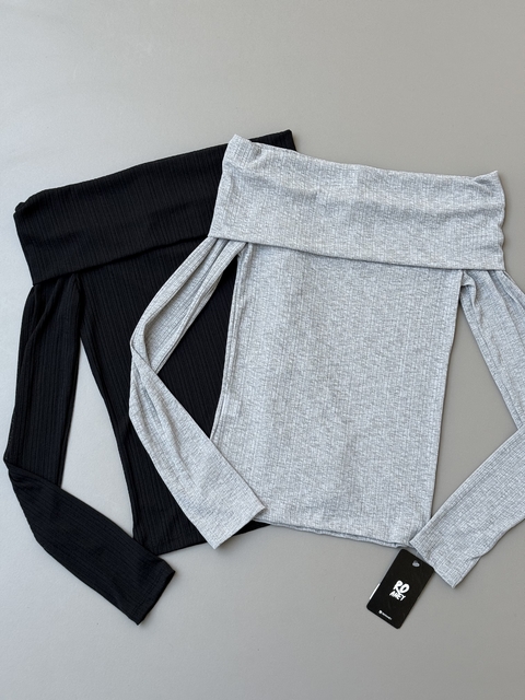 Remera escote recto azu - comprar online