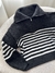 Sweater cierre rayado - tienda online