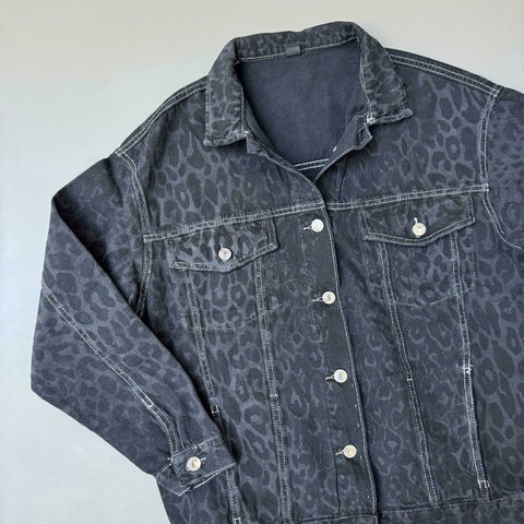 CAMPERA JEAN PRINT BLACK