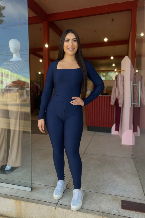 BLUSA TÉRMICA ELEMENTS AZUL MARINHO - comprar online