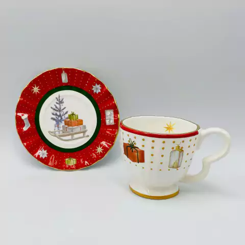 Xícara de chá com Pires Christmas Gifts