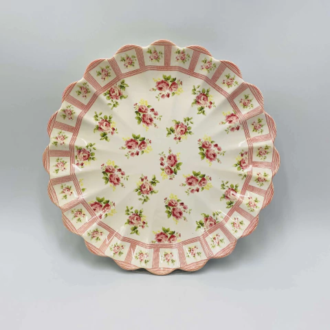 Prato Sobremesa Relevado Rosas Vó Dulce