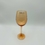 Taça de Vidro Salmão com Borda Dourada - 450ml