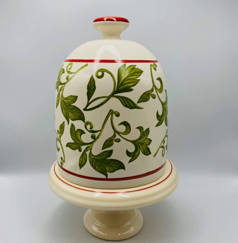 Porta Panetone / Boleira 37x23cm com Pitoco Ornamentado – Luiz Salvador