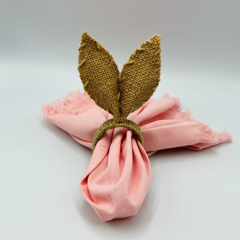 Porta Guardanapo Orelha Coelho Marrom Juta 15cm - comprar online