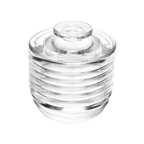 Manteigueira Francesa de Vidro Colmeia 9,5x9,5x8cm