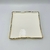 Bandeja Decorativa Porcelana Quadrada Branco com Borda Dourada 22x22cm - comprar online