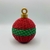 Enfeite em Resina Natal Bola Verde e Vermelho 18x14x14cm