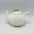 Bule em Porcelana Branca com Esferas Douradas 21,7x14x13cm - comprar online