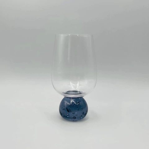Taça Bubble Glass Esfera Transparente e Cinza 540ml - comprar online