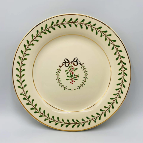 Prato Raso de Natal Renaissance 27,5cm- Luiz Salvador