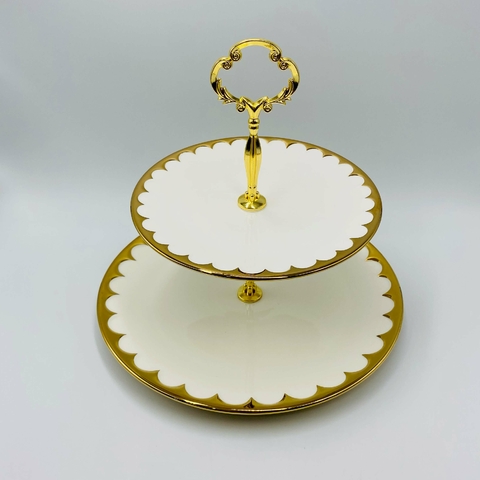 Prato Duplo para Doces de Porcelana EGG 19cm/27cm x 24cm - Wolff