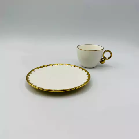 Xícara Café Porcelana com pires Egg 90ml - Wolff