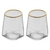 Conjunto 02 Copos baixos Cristal de Chumbo com Fio de Ouro Taj 550ml - Wolff - comprar online