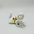 Escultura Decor Poliresina Menina Branco com Dourado 8x14x8cm - comprar online