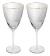 Conjunto 2 Taças de vidro para vinho com Borda Dourada Lines 400ml - Wolff - comprar online