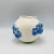 Vaso Globular em Cerâmica Branco com Detalhes em Conchas Azul - 16,5x16,5x14,5 cm - comprar online