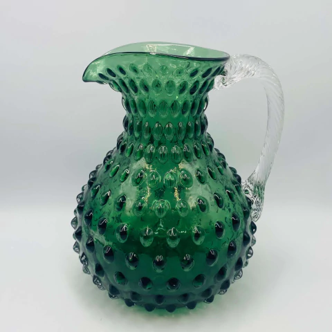 Jarra de Vidro Texturizado Bolas Verde com Alça 1,7L 23x9x20cm