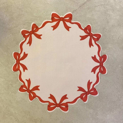 Jogo americano impermeável corte a laser com efeito 3D Estampa Laço Clássico - comprar online