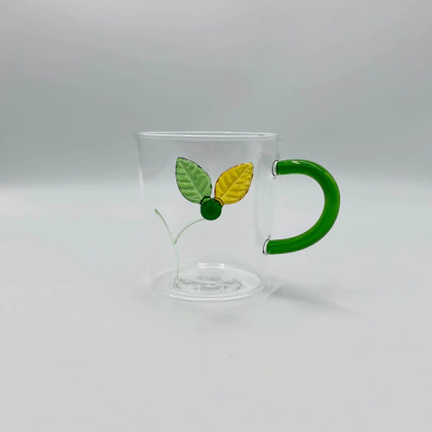 Xícara de Vidro Limão 300ml