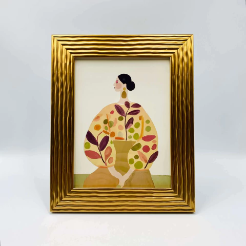 Porta Retrato em Poliestireno Dourado - 15x20