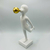 Escultura Decorativa Poliresina Criança Branco com dourado 31x20x8,5cm