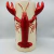 Vaso Decorativo de Cerâmica Lagosta Vermelha 23x22x32cm