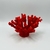 Escultura Decorativa em Poliresina Coral Vermelho 14x19x17cm - comprar online