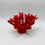 Escultura Decorativa em Poliresina Coral Vermelho 14x19x17cm - comprar online