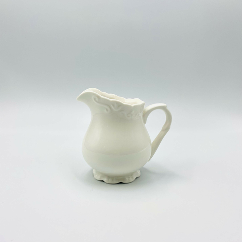 Leiteira de Porcelana Alto Relevo Branca 250ml - Wolff