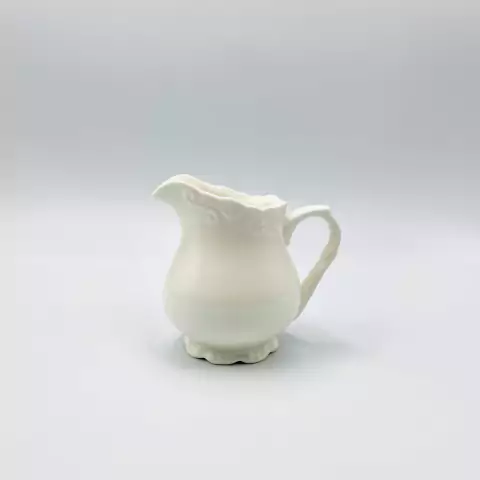 Leiteira de Porcelana Alto Relevo Branca 250ml - Wolff