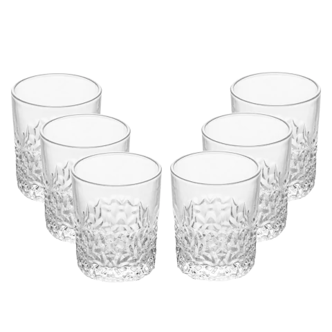 Conjunto 6 Copos Cristal de Chumbo Lapidado 310ml - Wolff