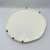 Bandeja Decorativa Porcelana Redonda Branca com Bolas Douradas 33cm - comprar online