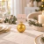 Marcador de Lugar de Natal em Vidro Dourado com Glitter