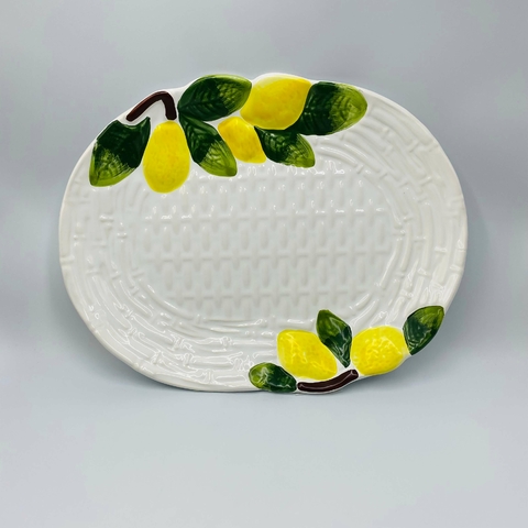 Travessa Pequena Cerâmica Relevada Positano 4x30x38cm - Scalla - comprar online